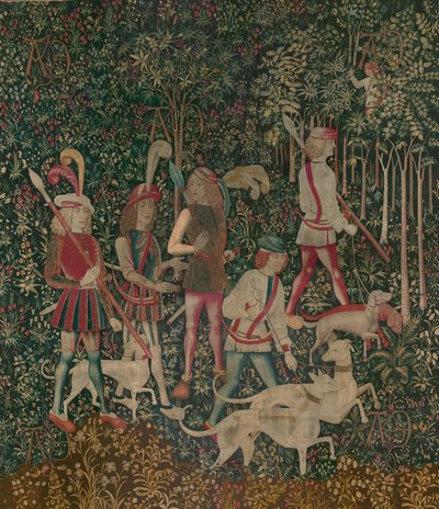 The Hunters Enter the Woods by Netherlandish School